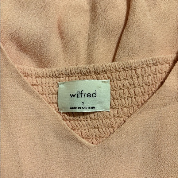 Aritzia Wilfred Free Vivienne Pink V Neck Mini Camisole Minimalist Slip Dress - Picture 3 of 3